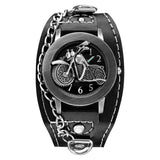 Stylish Bike Shape & Leather Band Style Watch For Boys with out box