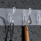 5 in 1 Seamless Heavy Duty Strong Sticky Hooks Strip for Wall Hanging Multipurpose Double Sided Self Adhesive Transparent and Waterproof Wall Sticking Hanger