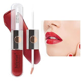 LAREEN Pack 3pcs rondom Shades Clear Pink Double Headed Transparent Plumping Lip Gloss+Lip liner 6ml