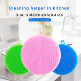 3 pcs Silicon Dish Washing Scrubber Pad (3pcs Set)