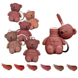 New Bear Keychain Style Trendy LIP GLOSS MATTE MAKE UP YOUR LIPS .