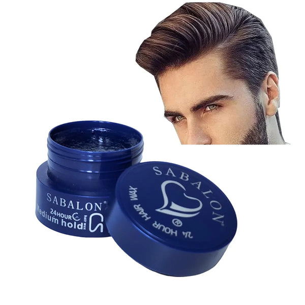 SABALON Hair Wax 24 Hour Professional Styling System , Hair Styling Wax For Medium hold Sculpting 100ml Blue