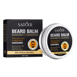 Sadoer Men's Facial Hair Care Beard Balm Moisturizing & Smooth Soft beard Cream 20g