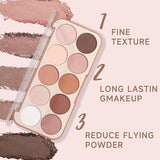 Miss Rose Make-UP 10 Color Nude-Highlighter & Contour Kit