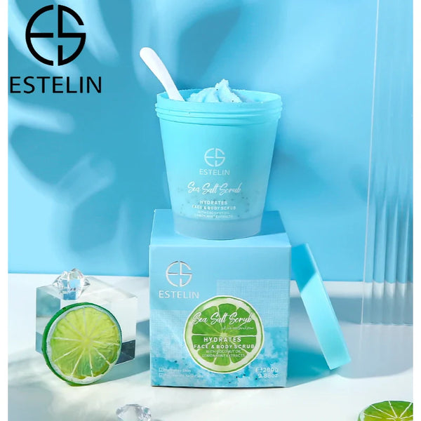 Estelin Sea Salt Scrub Hydrates Face & Body Scrub by Dr.Rashel - 280g ES0032
