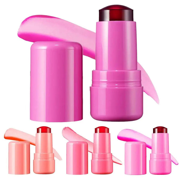 Huxia Beauty Jelly Blush Stick Multi-function Cheek Lip Tint Makeup Moisturizing Lasting Red Pink Makeup Blusher For Girls and For Women