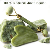 Jade Roller & Gua sha Scraper Set Anti-aging Anti-wrinkles Facial Body Massage Gua Sha Stone