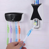 Miss Beauty Hands Free Automatic Toothpaste Dispenser with Wall Mounted Toothbrush Holder