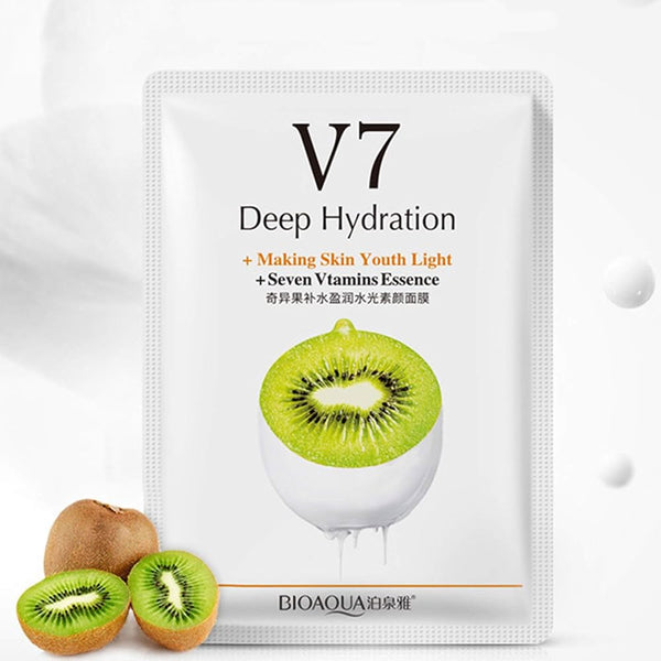BIOAQUA V7 Toning Youth Esence Facial Sheet Mask 30g -Kiwi