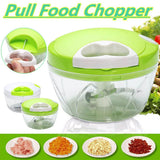 Garlic Press Manual Vegetable Chopper Pulling Rope Vegetable Cutter Dumpling Meat Grinder Small Kitchen Tool Meat Minc