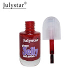 Julystar Pack of 12Pcs glossy jelly peel of Nail Polish