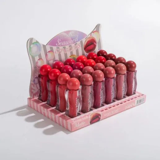 Miss Rose makeup 3 PC Seaweed Matte Lip Gloss Lipstick