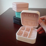 Portable & Compact Accessory Latest Mini Jewelry Storage Organizer Box ,for Travelling Leather Box