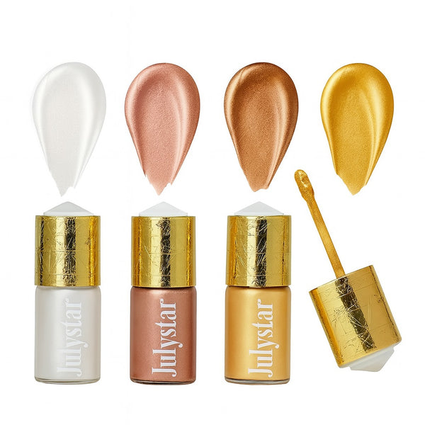JulyStar Silky Glow Liquid Eyeshadow Highlighter Quick Dray Best Shine For Girls And Women 15ml
