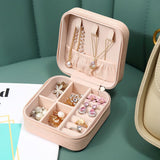 Portable & Compact Accessory Latest Mini Jewelry Storage Organizer Box ,for Travelling Leather Box