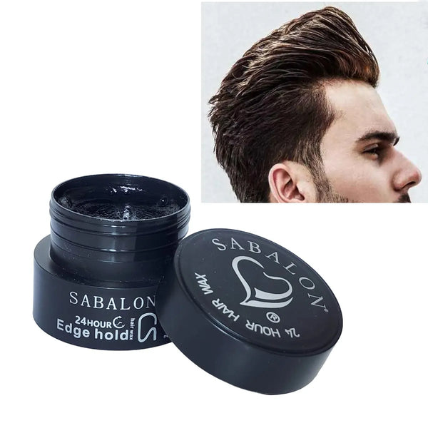 SABALON Hair Wax 24 Hour Professional Styling System , Hair Styling Wax For Edge hold Sculpting 100ml Black