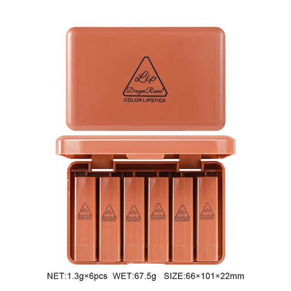 Dragon Ranee Set Of 6 Velvet Long Lasting Waterproof Lipstick DR27
