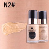 MISS ROSE Waterproof Moisturizing Oil Free Full Coverage Deep Whitener Liquid Foundation 30ml