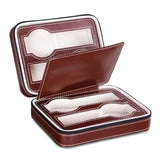 Original Brand Portable Vintage Leather Display Collection Storage 4 Slots Watch Organizer Box