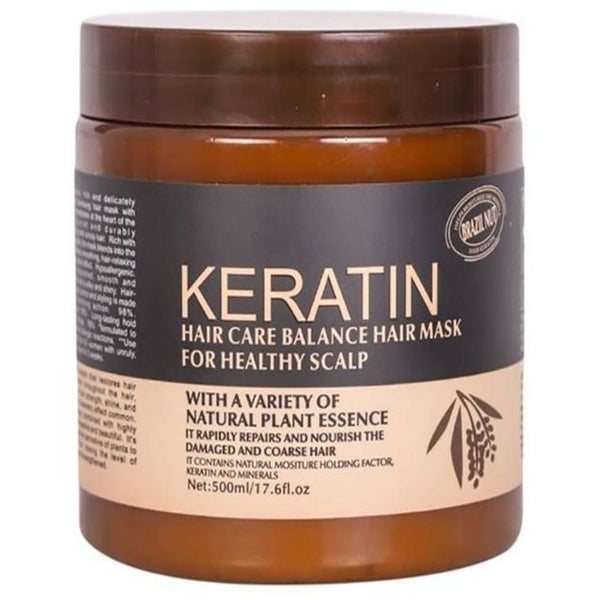 Keratine Queen Brazil Nut Keratin Hair Care Balance Keratin Hair Mask & Hair Treatment for Healthy Scalp 500 ml