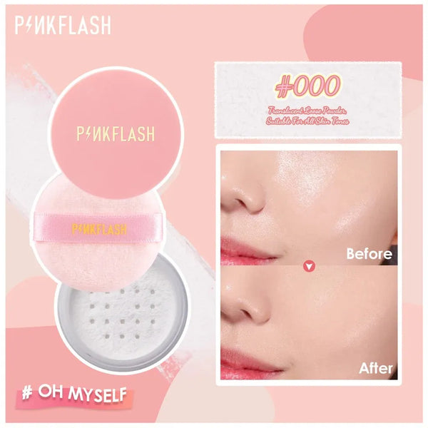PINKFLASH Oil Control Matte Waterproof Long Lasting Sweat Proof Loose Powder