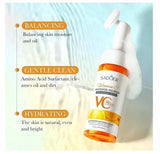 Sadoer Pack OF 3 Vitamin C Blood Orange Whitening Moisturizing Skin Care Series (Cleansing Mousse-Ampoule Serum-Cleanser)