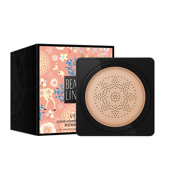 VEZE Beauty Cream Foundation Base Water proof Mushroom Head Air Cushion BB CC Cream Moisturizing Liquid Foundation with Sponge 20g FZ16886