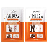 SADOER Pack of 2 Vitamin C Skin Care Dark Skin Lightening & Whitening Moisturizing Hand & Foot Mask Moisture Soft Hyaluronic Acid Dark Knuckle Hand & Foot Mask 35g SD09853/SD10026