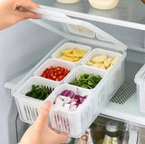 Refrigerator Storage Box, Vegetable Fruit Fridge Organizer Small Divider Plastic Storage Bins