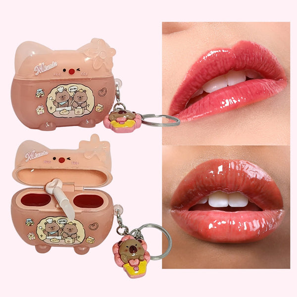 MUINDO 1PCS Earphone shaped The unique design lip gloss