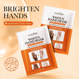 SADOER Pack of 2 Vitamin C Skin Care Dark Skin Lightening & Whitening Moisturizing Hand & Foot Mask Moisture Soft Hyaluronic Acid Dark Knuckle Hand & Foot Mask 35g SD09853/SD10026