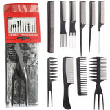 Julystar 10pcs Styling Tools Hair Care 10pcs/Set Professional Hair Brush Comb Salon Barber Anti-static Hair Combs Set