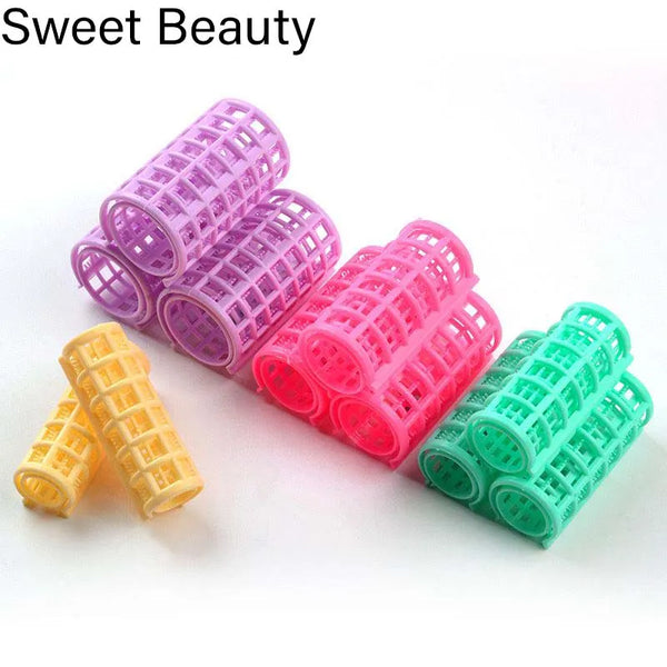 Hair Roller Curler, Hair Rolling Set  Roller Self Grip Salon Hair Curler Large Hair Roller Set for All Hair Types Plastic No Heat Hair Rollers Hair Styling Accessories