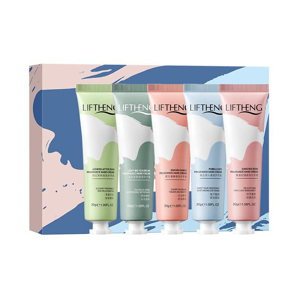 LIFTHENG Set of 5 Perfume Fragrance Scent Hand Cream Whitening Brightening & Moisturizing Nourishing Skin Care Hand Care Hand Cream LFQ82355