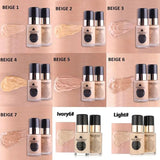 MISS ROSE Waterproof Moisturizing Oil Free Full Coverage Deep Whitener Liquid Foundation 30ml