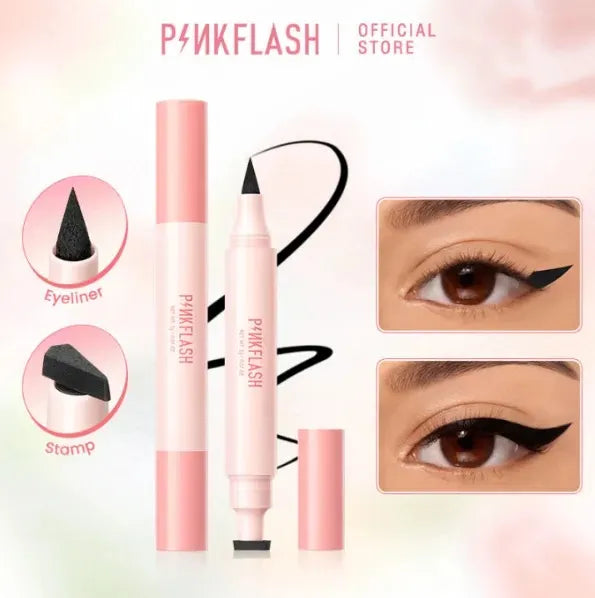 PINKFLASH Stamp Eyeliner – Waterproof Wing Stamp & Liquid Pen | Easy Winged Look