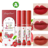 Dragon Ranee 3PCS Lipstick Set New Velvet Matte Lip Gloss Waterproof Long Lasting Lip Balm Moisturizing Makeup 1.5g*3