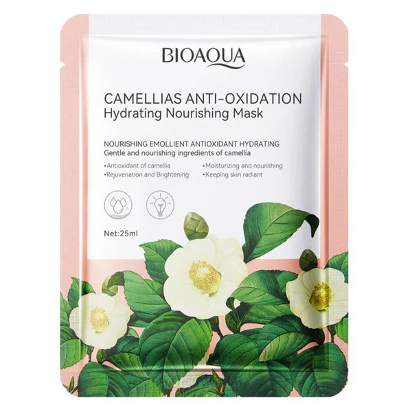 BIOAQUA 1 Piece CAMELLIAS ANTI-OXIDATION HYDRATING FACE Sheet MASK 25ml