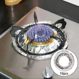 10Pcs Aluminium Stove Disposable Cover Gas Burner Cleaning Pad Mat Kitchen