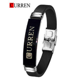 CURREN Original Black Rubber Straps Bracelet For Men Bands For Men & Bracelet for boys