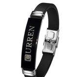 CURREN Original Black Rubber Straps Bracelet For Men Bands For Men & Bracelet for boys