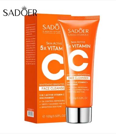SADOER 5X VITAMIN C  WHITENING AND BRIGHTENING FACIAL CLEANSER 100G SD08077