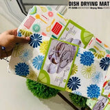 Printed Kitchen Water Absorbing Mat Waterproof Kitchen Countertop Drying Mat