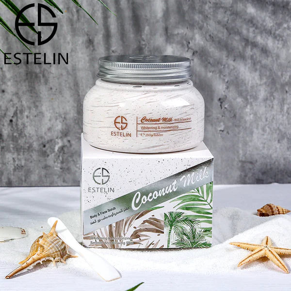 ESTELIN Coconut Milk Whitening Body and Face Scrub - 250g ES0038