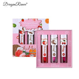 Dragon Ranee 3Pcs/Set Natural Fruit Moisturizing Long Lasting Nourishing Lip Oil Reduces Fine Lines and Relieves Dryness Lip OIL 1.8g x 3 ( B ) DR63A