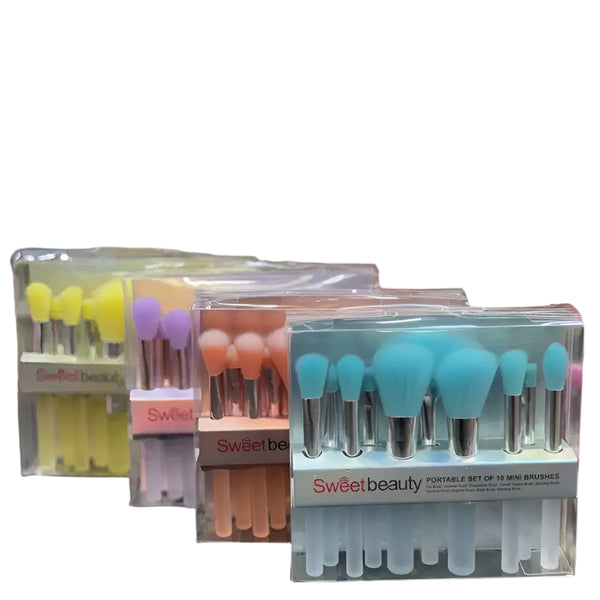Sweet Beauty 10 pcs Mini Makeup Brush Set