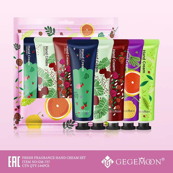 GEGEMOON Fresh Fragrance Hand Cream Gift Set – 6 Hydrating & Nourishing Scents