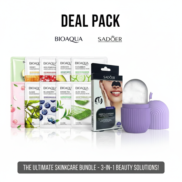 Mega Skincare Deal Pack: 3-in-1 Fresh Glow & Hydration & Deep Cleansing Bundle Deal