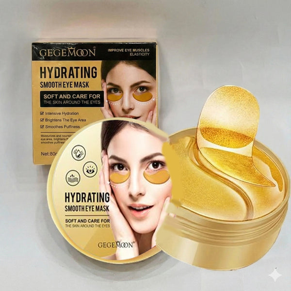 GEGEMOON Gold Hydrating Smooth Eye Mask – Anti-Aging Under Eye Patches for Puffiness, Dark Circles, and Hydration