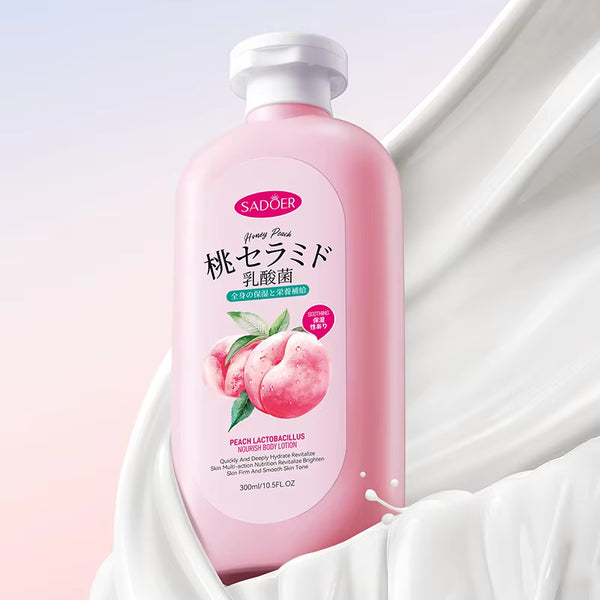 SADOER Organic Fruit Peach Body Lotion Whitening Body Cream Brightening & Moisturizing Skin Care Body Care Body Lotion SD13415